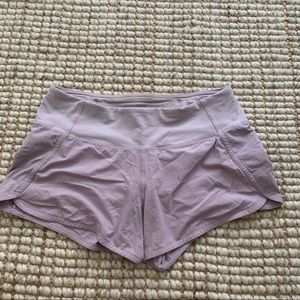 lululemon purple track shorts